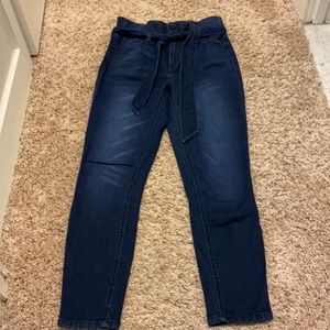Tie waist jeans